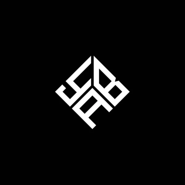 Siyah Arka Planda Yab Harfi Logo Tasarımı Yab Yaratıcı Harflerin — Stok Vektör