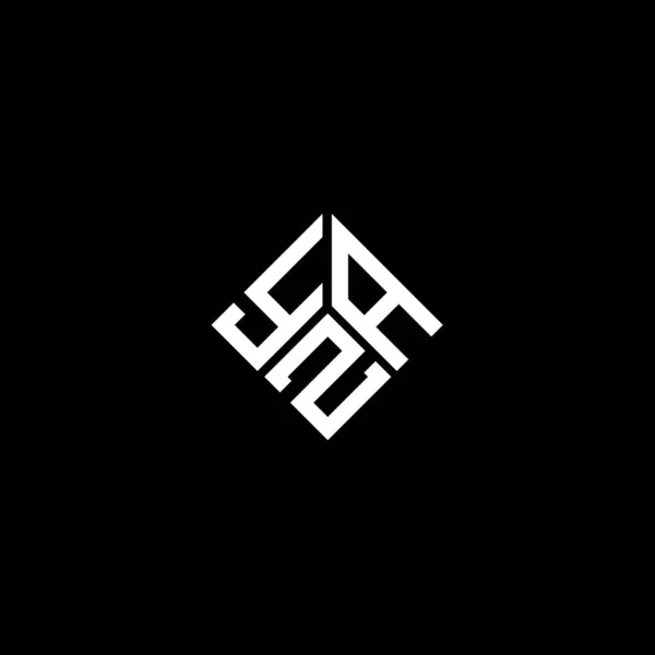 Projekt Logo Litery Yza Czarnym Tle Yza Twórcze Inicjały Koncepcja — Wektor stockowy
