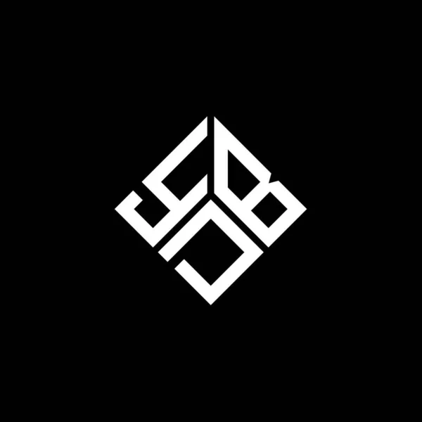 Ydb Logo Zwarte Achtergrond Ydb Creatieve Initialen Letter Logo Concept — Stockvector