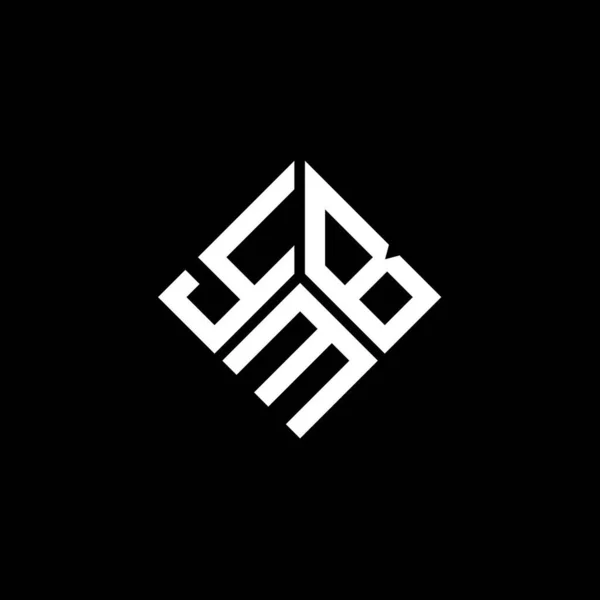 Ymb Σχέδιο Λογότυπο Επιστολή Μαύρο Φόντο Ymb Δημιουργική Αρχικά Γράμμα — Διανυσματικό Αρχείο