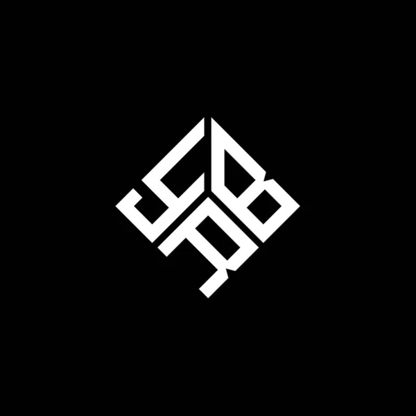 Diseño Del Logotipo Letra Yrb Sobre Fondo Negro Yrb Iniciales — Vector de stock