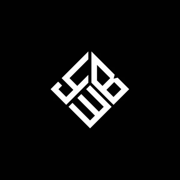 Ywb Lettre Logo Design Sur Fond Noir Ywb Initiales Créatives — Image vectorielle