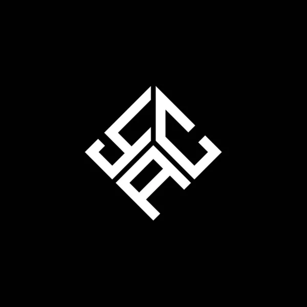 Siyah Arka Planda Yac Harf Logosu Tasarımı Yac Yaratıcı Harflerin — Stok Vektör