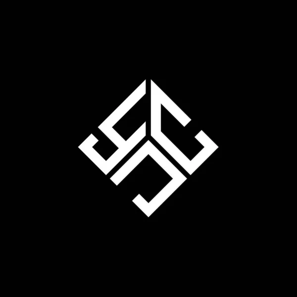 Yjc Schriftzug Logo Design Auf Schwarzem Hintergrund Yjc Kreative Initialen — Stockvektor
