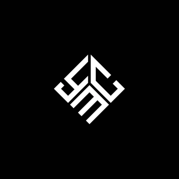 Ymc Logo Ontwerp Zwarte Achtergrond Ymc Creatieve Initialen Letter Logo — Stockvector