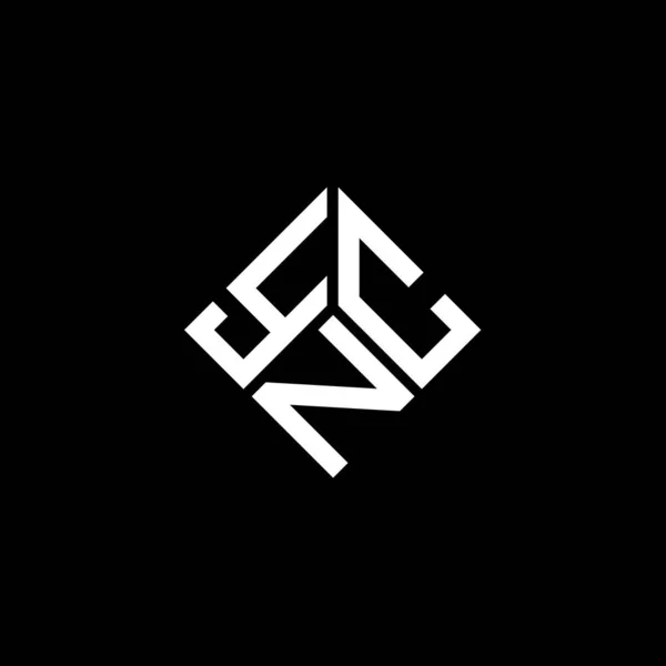 Ync Lettre Logo Design Sur Fond Noir Ync Initiales Créatives — Image vectorielle