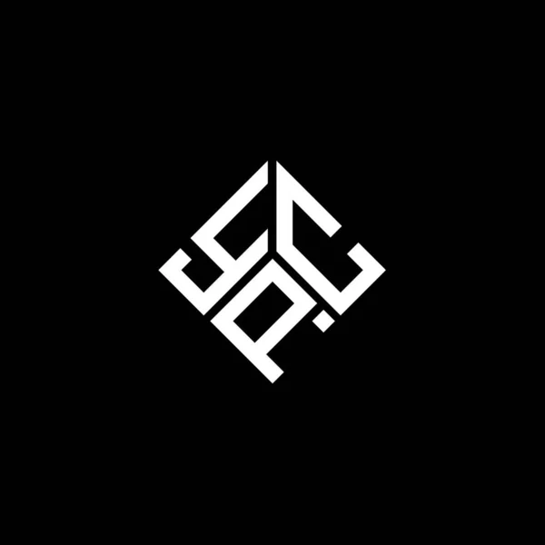 Ypc Letter Logo Design Black Background Ypc Creative Initials Letter — Stock Vector