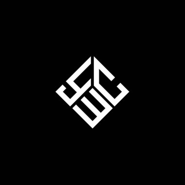 Siyah arka planda YWC harf logosu tasarımı. YWC yaratıcı harflerin baş harfleri logo kavramı. YWC harf tasarımı.