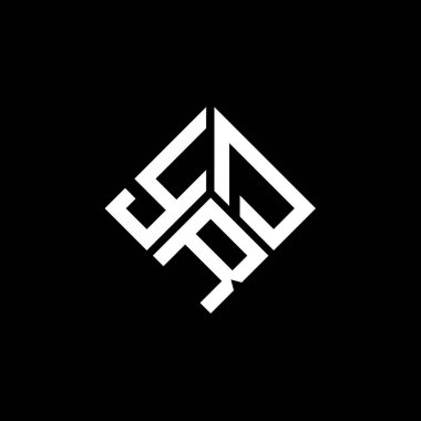 Siyah arka planda YRD harf logosu tasarımı. YRD yaratıcı harflerin baş harfleri logo kavramı. YRD harf tasarımı.