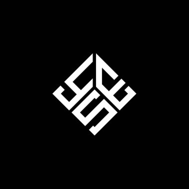 Siyah arka planda YSE harfi logo tasarımı. YSE yaratıcı harflerin baş harfleri logo kavramı. EVET harf tasarımı.