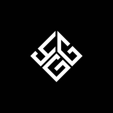 Siyah arka planda YGG harf logosu tasarımı. YGG yaratıcı harflerin baş harfleri logo kavramı. YGG harf tasarımı.
