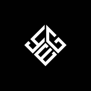 Siyah arka planda YEG harf logosu tasarımı. YEG yaratıcı harflerin baş harfleri logo kavramı. YEG harf tasarımı.
