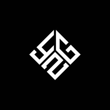 Siyah arka planda YZG harf logosu tasarımı. YZG yaratıcı harflerin baş harfleri logo kavramı. YZG harf tasarımı.