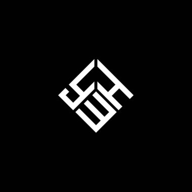 Siyah arka planda YWH harf logosu tasarımı. YWH yaratıcı harflerin baş harfleri logo kavramı. YWH harf tasarımı.