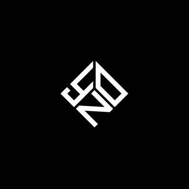 Siyah arkaplanda YNO harf logosu tasarımı. Yaratıcı harflerin baş harfleri logo konsepti. YNO harf tasarımı.
