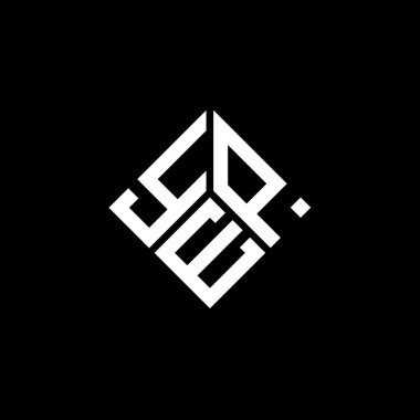 Siyah arkaplanda EVP harf logosu tasarımı. Evet. Yaratıcı harflerin baş harfleri logo konsepti. EVET harf tasarımı.