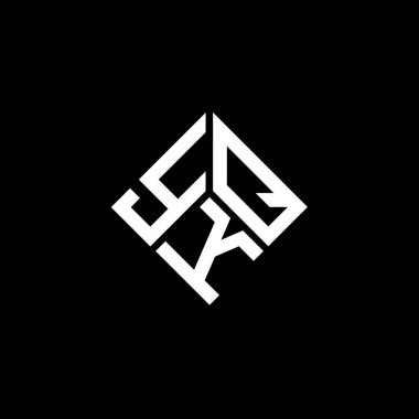 Siyah arka planda YKQ harfi logo tasarımı. YKQ yaratıcı harflerin baş harfleri logo kavramı. YKQ harf tasarımı.