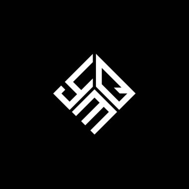 Siyah arka planda YMQ harfi logo tasarımı. YMQ yaratıcı harflerin baş harfleri logo kavramı. YMQ harf tasarımı.