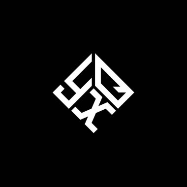 Siyah arka planda YXQ harfi logo tasarımı. YXQ yaratıcı harflerin baş harfleri logo kavramı. YXQ harf tasarımı.