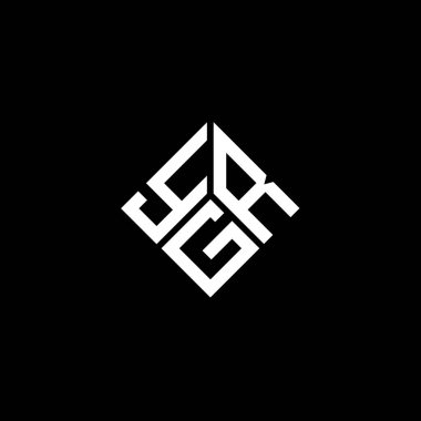 Siyah arka planda YGR harf logosu tasarımı. YGR yaratıcı harflerin baş harfleri logo kavramı. YGR harf tasarımı.