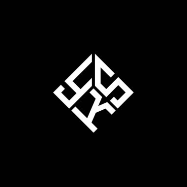 Siyah arkaplanda YKS harf logosu tasarımı. YKS yaratıcı harflerin baş harfleri logo kavramı. YKS harf tasarımı.