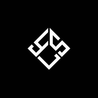 Siyah arkaplanda YLS harfi logo tasarımı. YLS yaratıcı harflerin baş harfleri logo kavramı. YLS harf tasarımı.