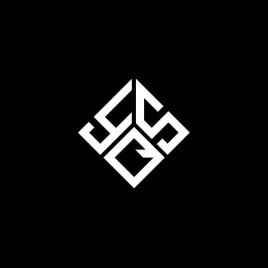 Siyah arka planda YQS harf logosu tasarımı. YQS yaratıcı harf logosu konsepti. YQS harf tasarımı.