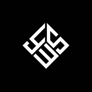 Siyah arka planda YWS harf logosu tasarımı. YWS yaratıcı harf logosu konsepti. YWS harf tasarımı.