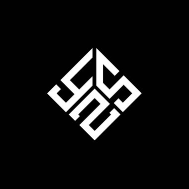 Siyah arka planda YZS harf logosu tasarımı. YZS yaratıcı harf logosu konsepti. YZS harf tasarımı.