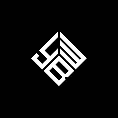 Siyah arka planda YBW harf logosu tasarımı. YBW yaratıcı harflerin baş harfleri logo kavramı. YBW harf tasarımı.