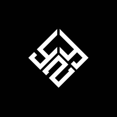 Siyah arka planda YZY harf logosu tasarımı. YZY yaratıcı harflerin baş harfleri logo kavramı. YZY harf tasarımı.