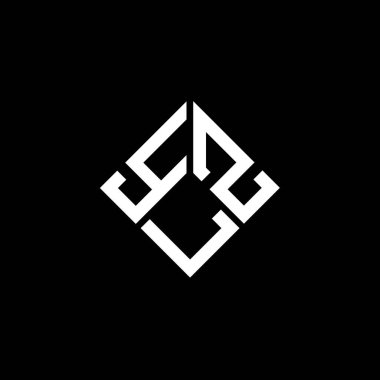 Siyah arkaplanda YLZ harf logosu tasarımı. YLZ yaratıcı harflerin baş harfleri logo kavramı. YLZ harf tasarımı.