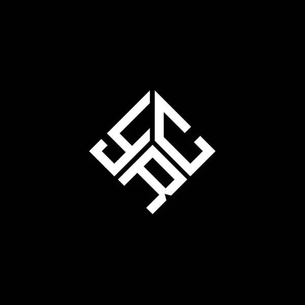 Σχεδιασμός Λογότυπου Yrc Μαύρο Φόντο Yrc Δημιουργική Αρχικά Γράμμα Λογότυπο — Διανυσματικό Αρχείο
