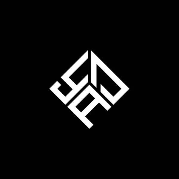 Yad Γράμμα Σχέδιο Λογότυπο Μαύρο Φόντο Yad Δημιουργική Αρχικά Γράμμα — Διανυσματικό Αρχείο