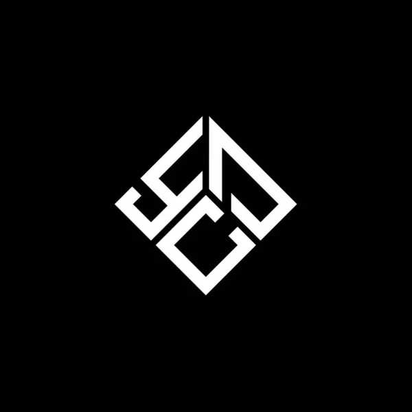 Ycd Lettre Logo Design Sur Fond Noir Ycd Initiales Créatives — Image vectorielle