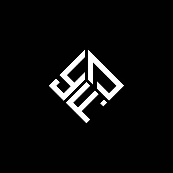 Yfd Letter Logo Ontwerp Zwarte Achtergrond Yfd Creatieve Initialen Letter — Stockvector