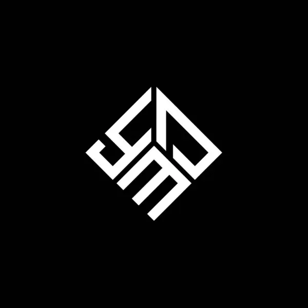 Diseño Del Logotipo Letra Ymd Sobre Fondo Negro Ymd Iniciales — Vector de stock