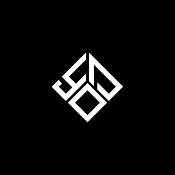 ブラックを基調としたYodレターロゴデザイン Yodクリエイティブイニシャルレターロゴコンセプト Yod手紙のデザイン — ストックベクタ