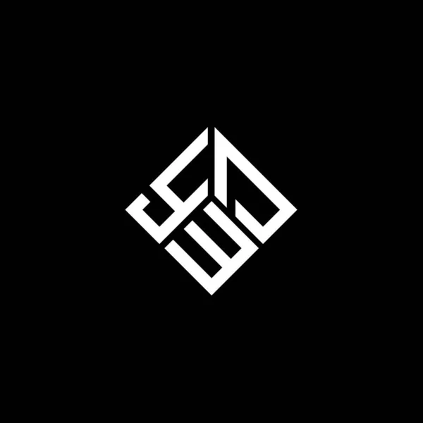 Ywd Lettre Logo Design Sur Fond Noir Ywd Initiales Créatives — Image vectorielle