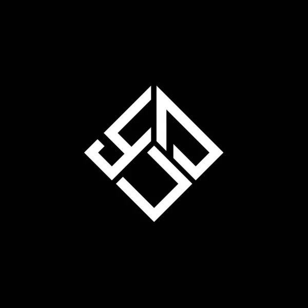 Yud Design Logotipo Carta Fundo Preto Yud Iniciais Criativas Conceito — Vetor de Stock