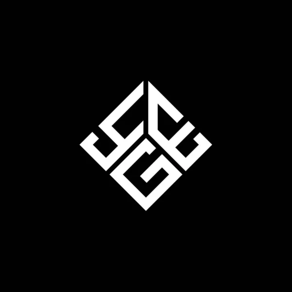 Yge Carta Logotipo Design Fundo Preto Yge Criativa Iniciais Conceito — Vetor de Stock