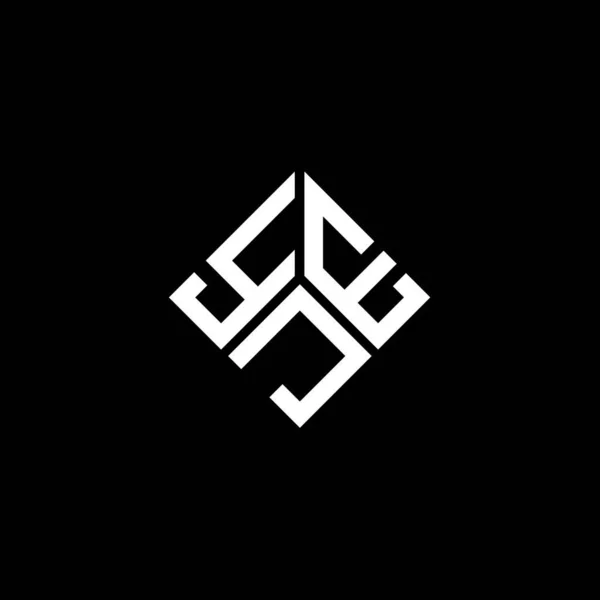 Yje Lettre Logo Design Sur Fond Noir Yje Initiales Créatives — Image vectorielle