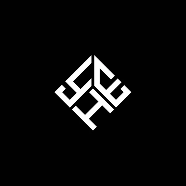 Σχεδιασμός Λογότυπου Yhe Μαύρο Φόντο Yhe Δημιουργική Αρχικά Γράμμα Λογότυπο — Διανυσματικό Αρχείο