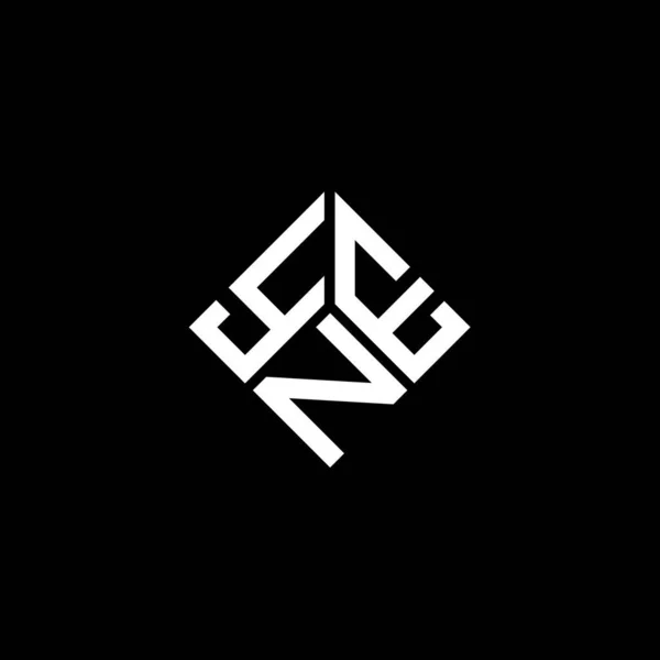 Σχεδιασμός Λογότυπου Γράμματα Yne Μαύρο Φόντο Yne Δημιουργική Αρχικά Γράμμα — Διανυσματικό Αρχείο