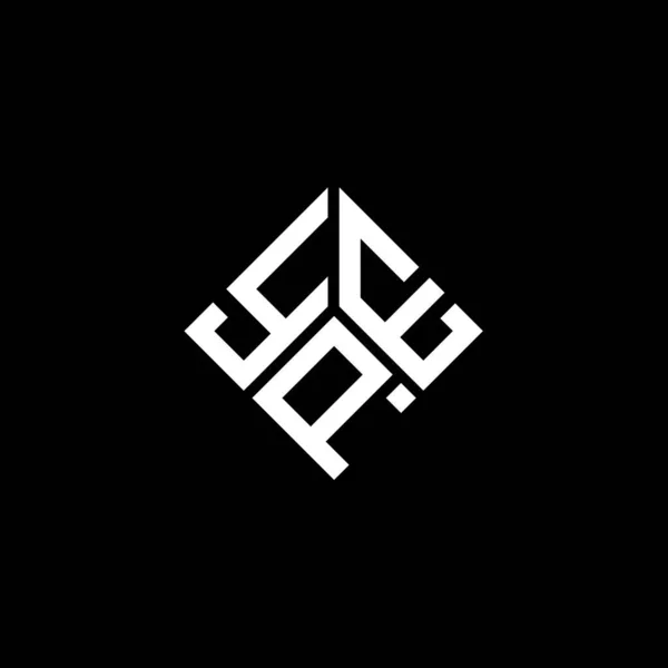 Ype Letter Logo Ontwerp Zwarte Achtergrond Ype Creatieve Initialen Letter — Stockvector