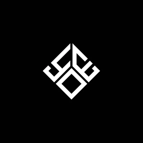 Projekt Logo Litery Yoe Czarnym Tle Twoje Twórcze Inicjały Koncepcja — Wektor stockowy