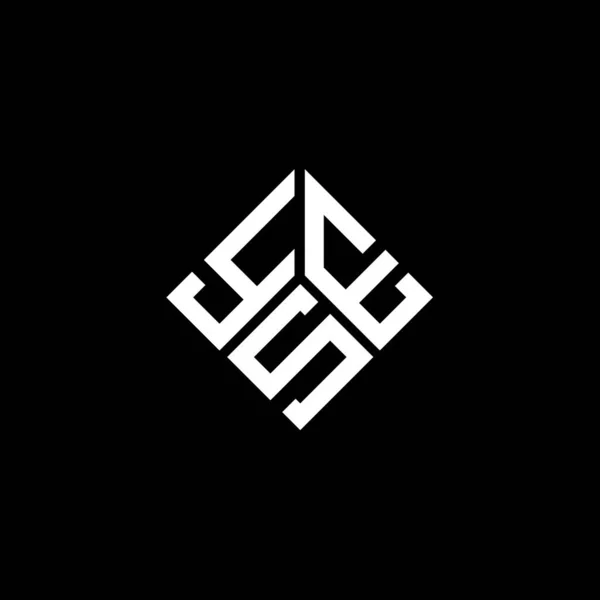 Desain Logo Surat Yse Pada Latar Belakang Hitam Inisial Kreatif - Stok Vektor