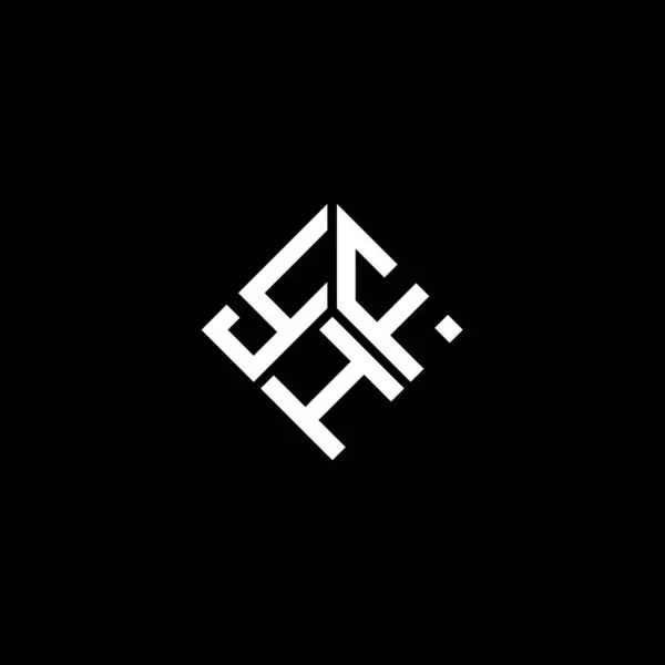 Yhf Letter Logo Ontwerp Zwarte Achtergrond Yhf Creatieve Initialen Letter — Stockvector