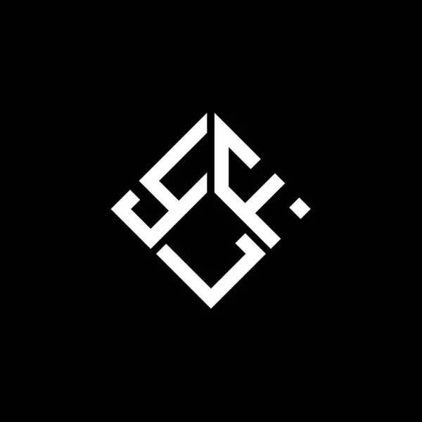 Ylf Γράμμα Σχέδιο Λογότυπο Μαύρο Φόντο Ylf Δημιουργική Αρχικά Γράμμα — Διανυσματικό Αρχείο