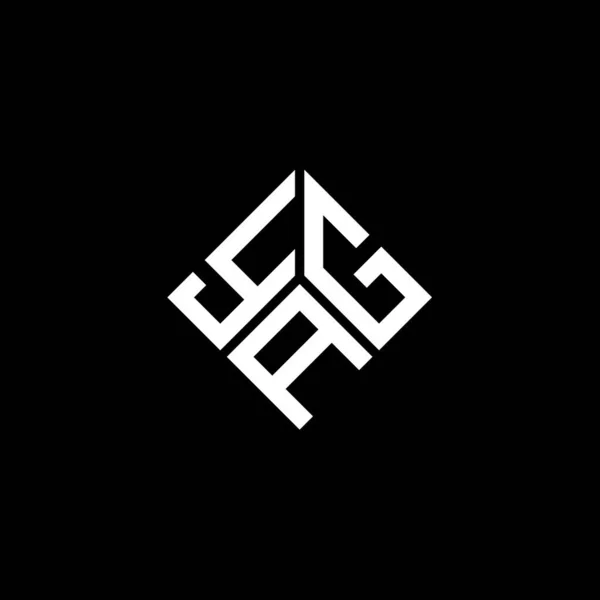 Дизайн Логотипа Yag Чёрном Фоне Концепция Логотипа Yag Creative Initials — стоковый вектор